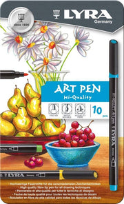 Lyra Hi-Quality Art Pen Keçeli Kalem 10'Lu Metal Kutu