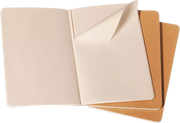 Moleskine Cahiers Journals Çizgili Defter 9x14 64 Sayfa  Kraft Brown 3'lü Set