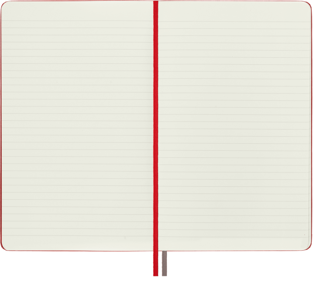 Moleskine Classic Sert Kapak Çizgili Defter 13x21 400 Sayfa Red