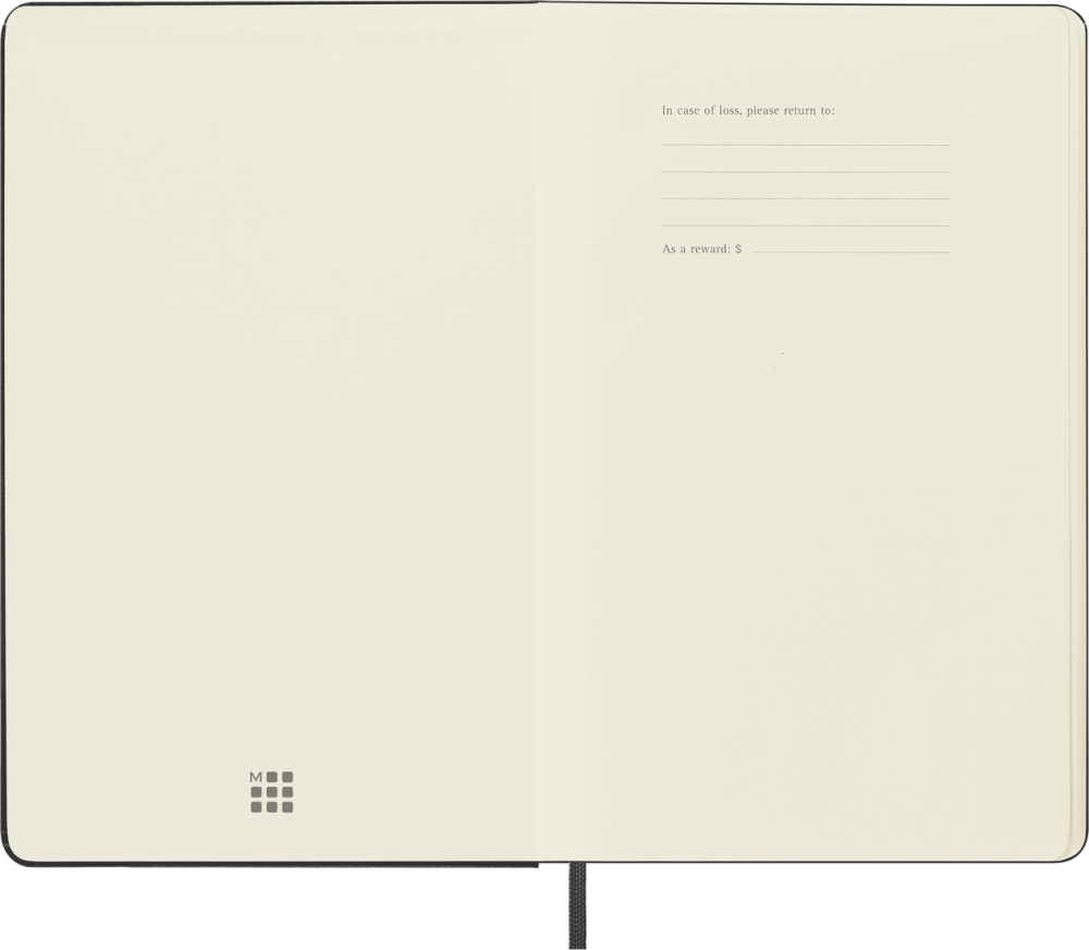 Moleskine Classic Sert Kapak Çizgisiz Defter 13x21 240 Sayfa Black