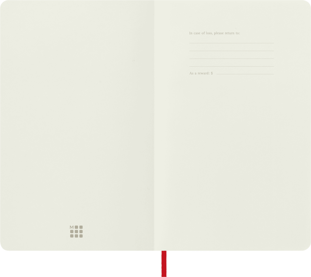 Moleskine Classic Yumuşak Kapak Çizgisiz Defter 13x21 192 Sayfa  Kırmızı