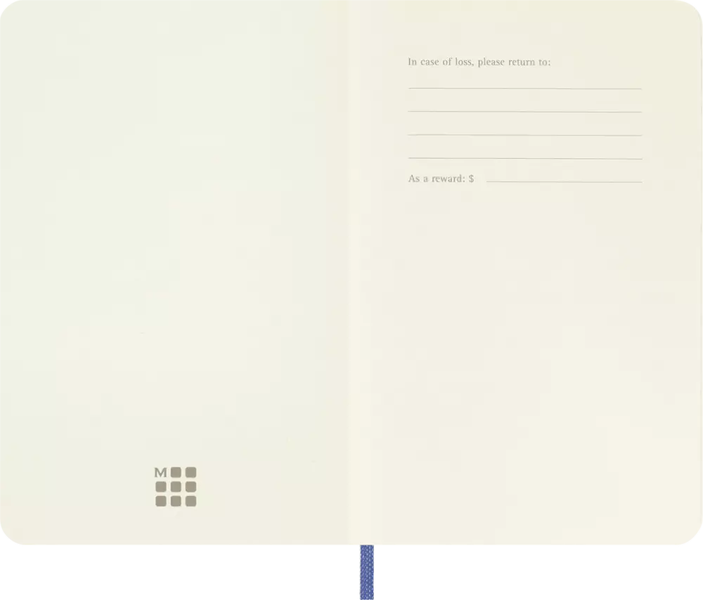 Moleskine Classic Yumuşak Kapak Çizgisiz Defter 13x21 192 Sayfa Mercan Mavi