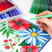 Pagos 120 Color Dual Brush Water-Based Marker Set
