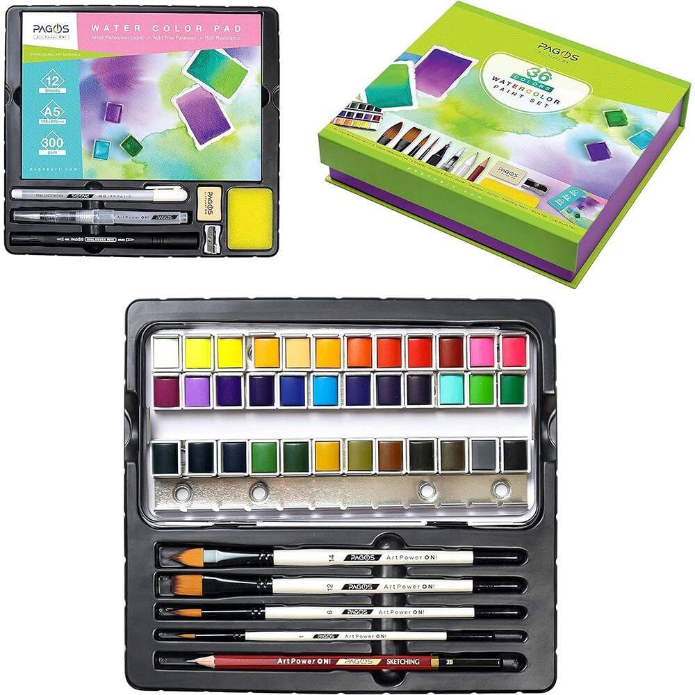 Pagos Special Boxed Watercolor Set 36 Colors
