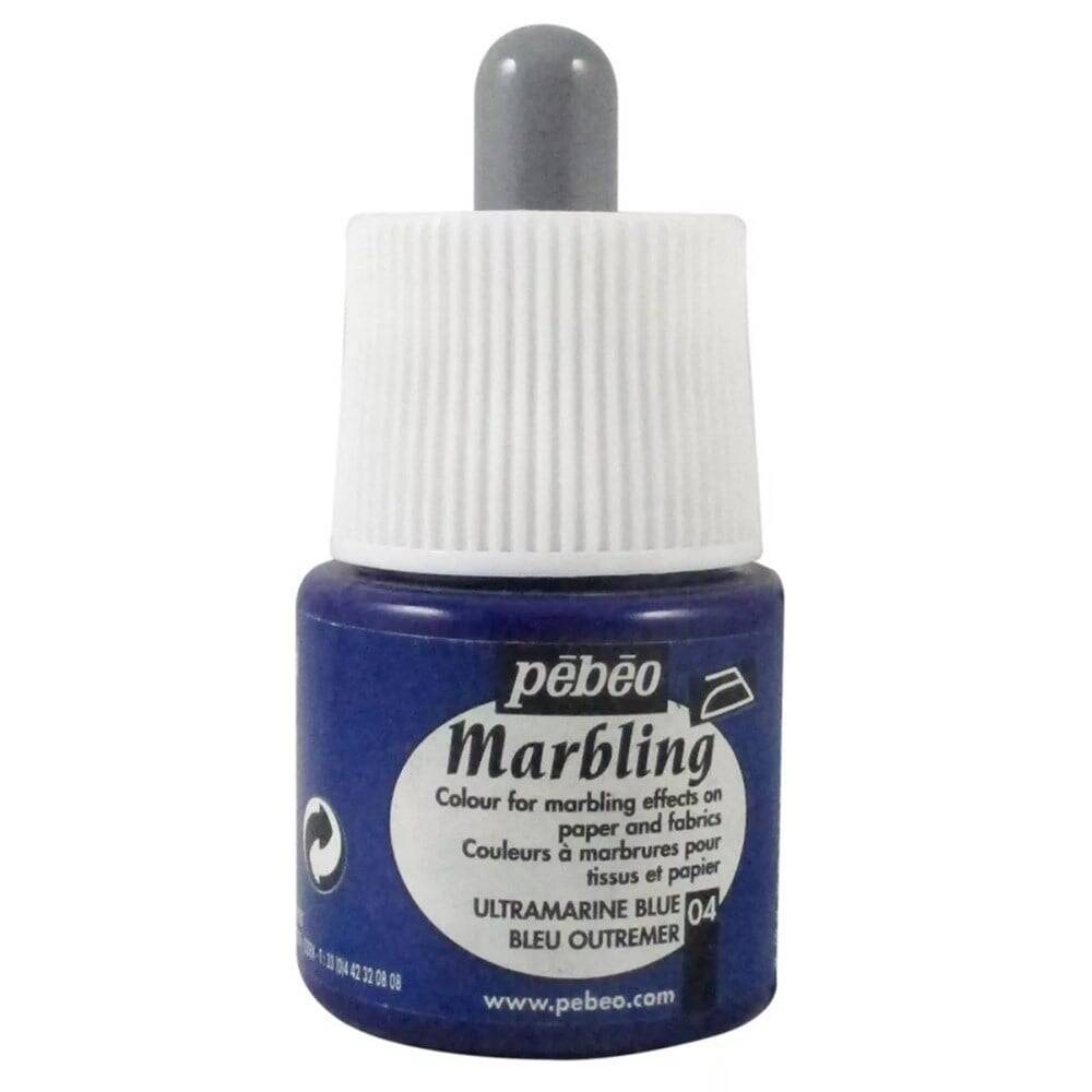 Pebeo Marbling Ebru Boyası 45 ml Şişe 04 Ultramarine Blue