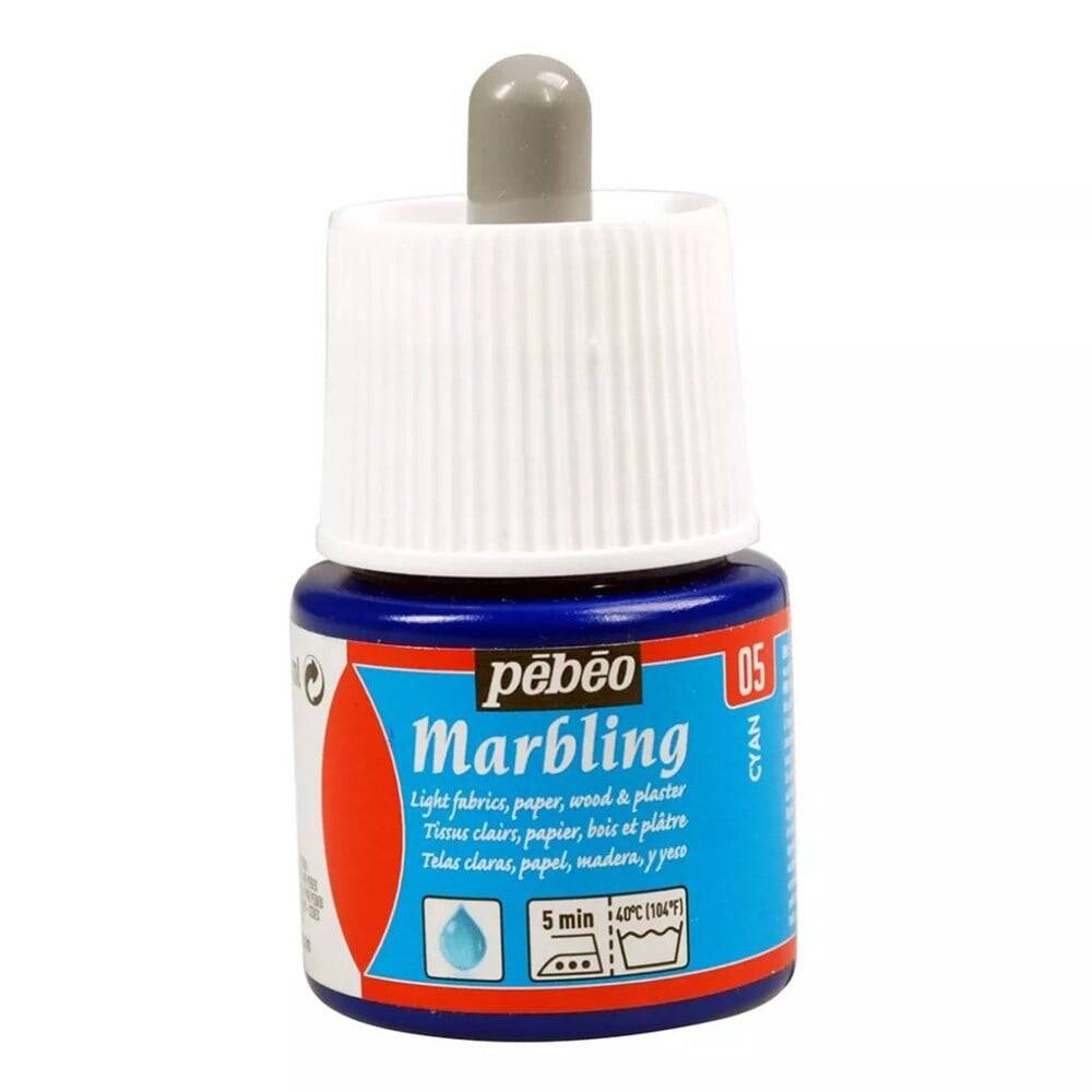 Pebeo Marbling Ebru Boyası 45 ml Şişe 05 Cyan