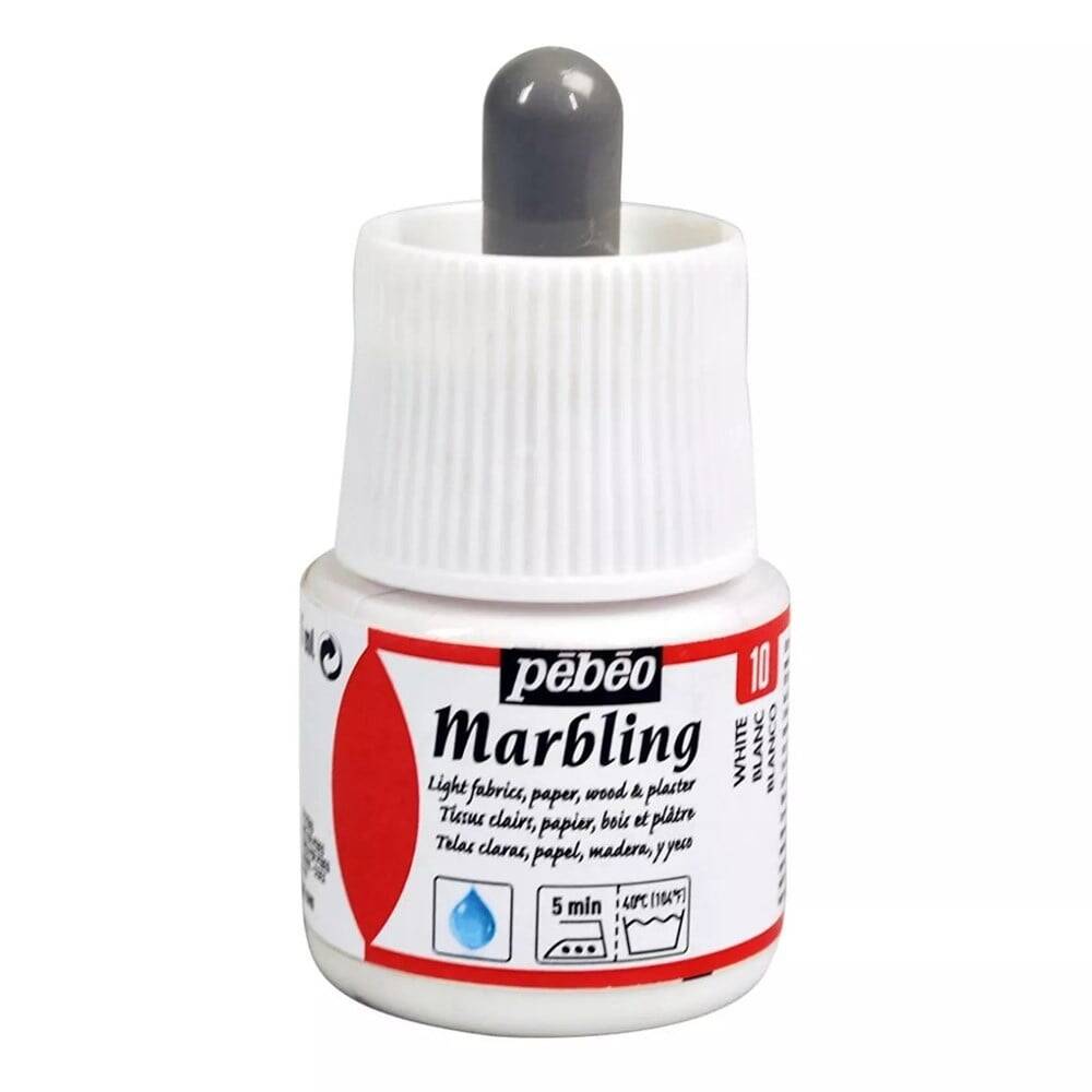 Pebeo Marbling Ebru Boyası 45 ml Şişe 10 White