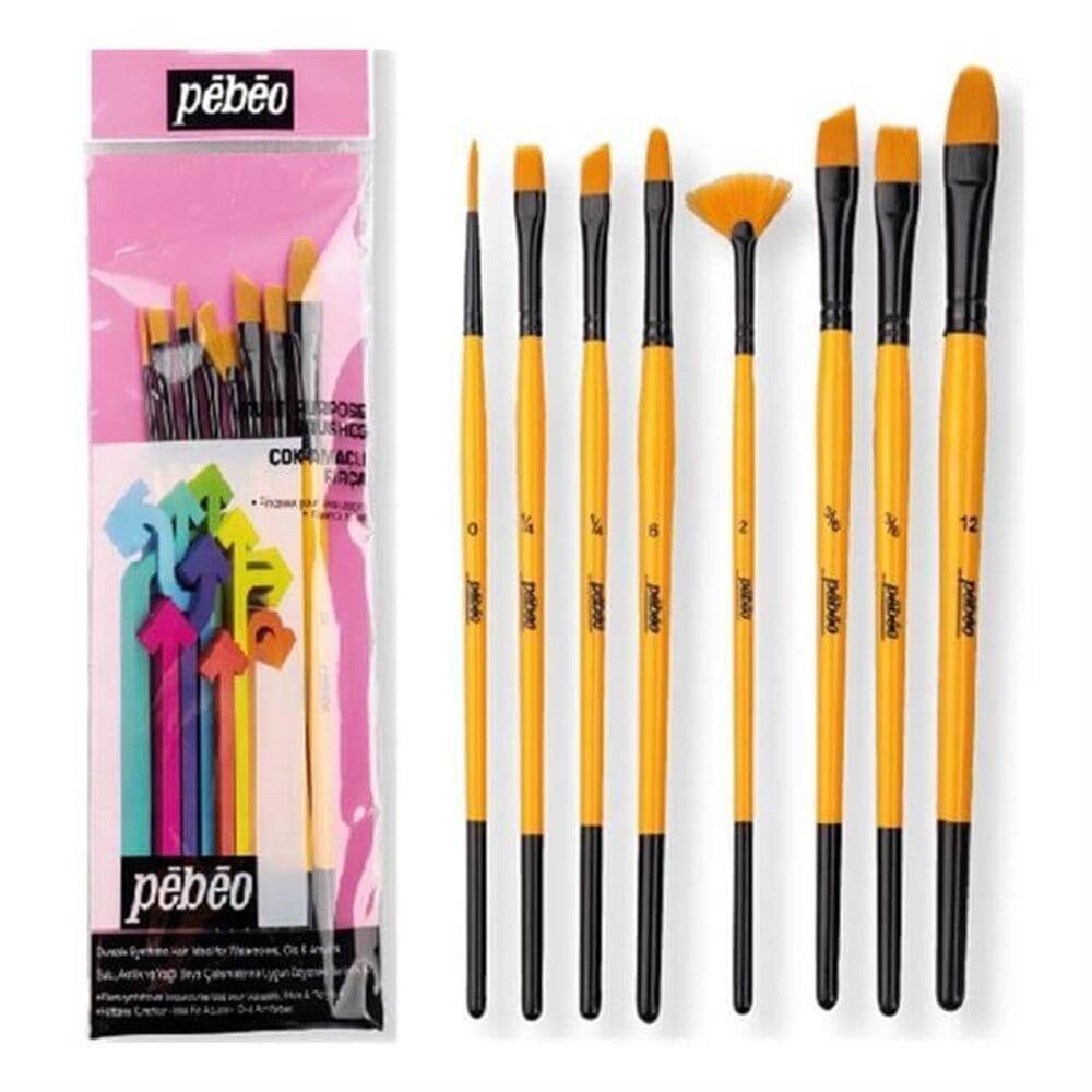 Pebeo Set-7  8li Fırça Seti