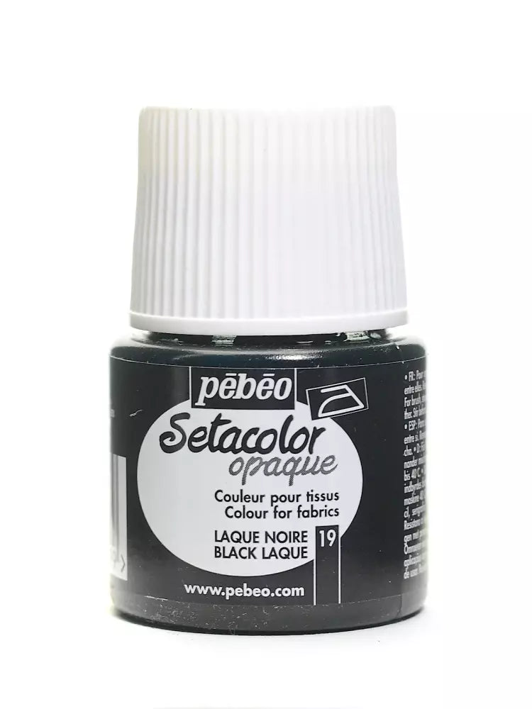 Pebeo Setacolor Opak Kumaş Boyası 45 ml Laque Noire Black Laque