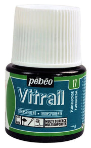 Pebeo Vitrail Cam Boyası 45 ml 17 Turquoise Blue