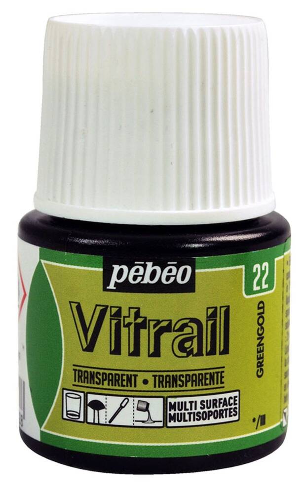 Pebeo Vitrail Cam Boyası 45 ml 22 Greengold