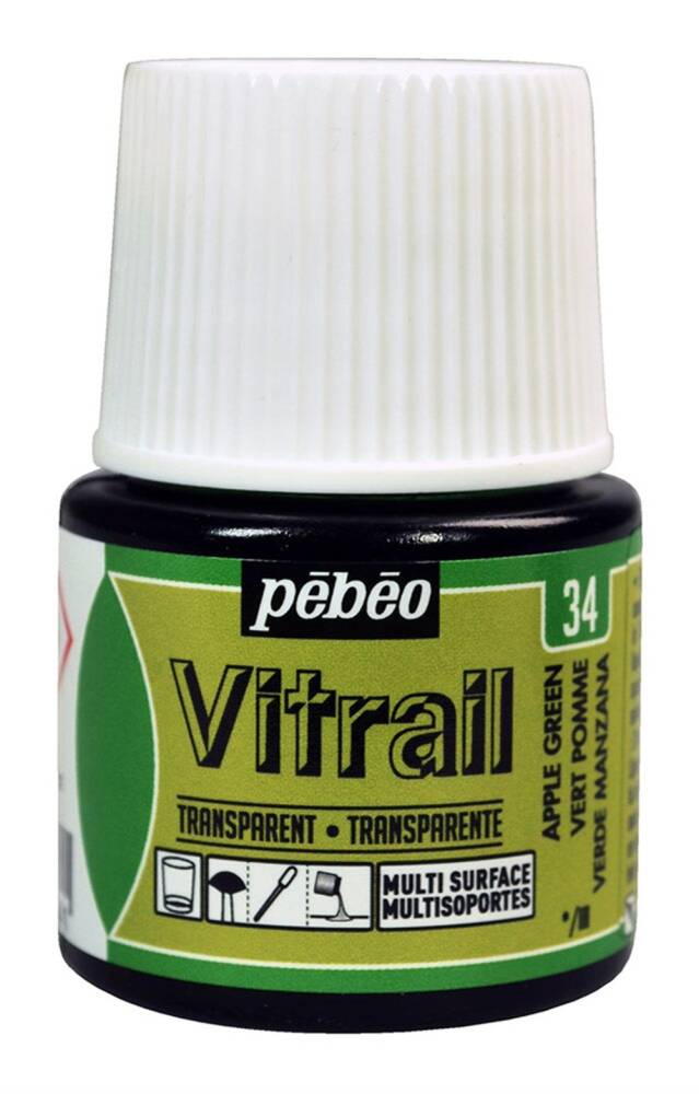 Pebeo Vitrail Cam Boyası 45 ml 34 Apple Green