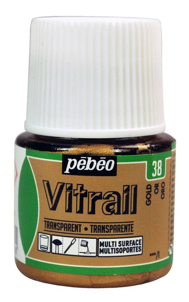 Pebeo Vitrail Cam Boyası 45 ml 38 Gold