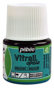 Pebeo Vitrail Cam Boyası 45 ml 43 Opak (Örtücü) Ocean Blue
