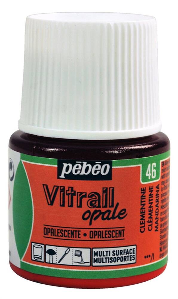 Pebeo Vitrail Cam Boyası 45 ml 46 Opak (Örtücü) Clementine