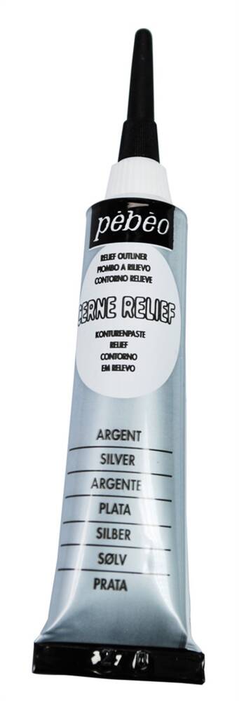Pebeo Vitrea Cam Kontürü 20 ml Silver (Gümüş)
