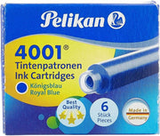 Pelikan Dolmakalem Kartuşu 4001 Mavi Kısa 6lı