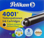 Pelikan Dolmakalem Kartuşu 4001 Siyah Kısa 6lı