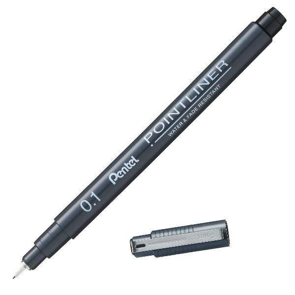 Pentel Pointliner Teknik Çizim Kalemi 0.1 mm S20P-1A
