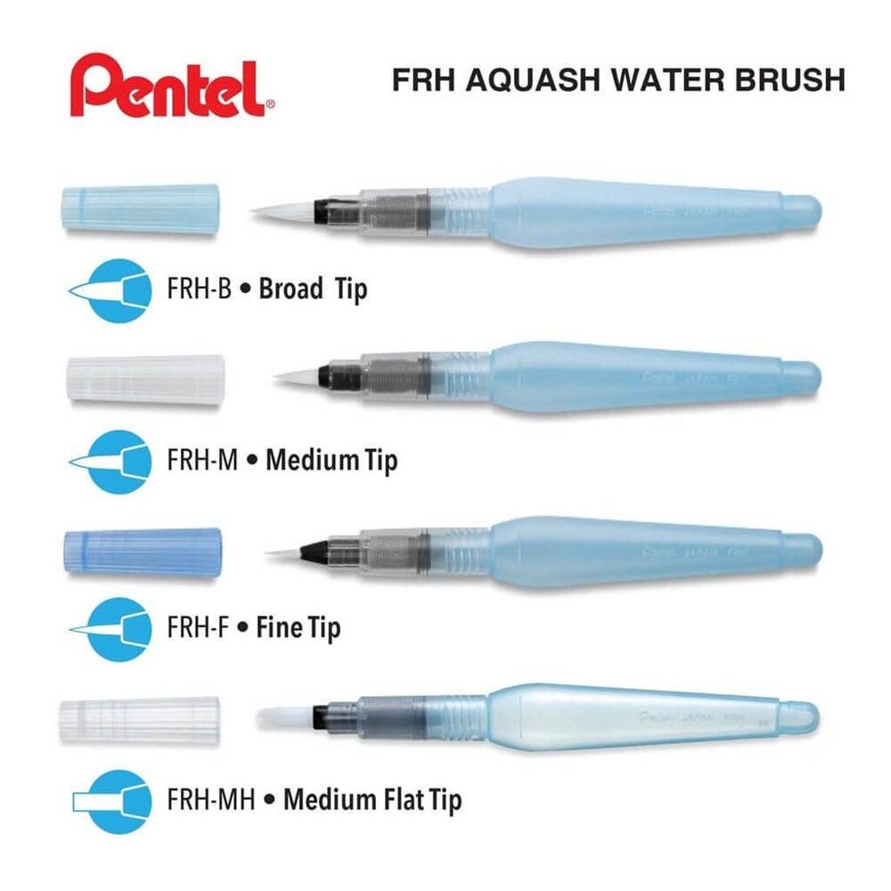 Pentel Su Hazneli Fırça Uçlu Kalem Fine Uç