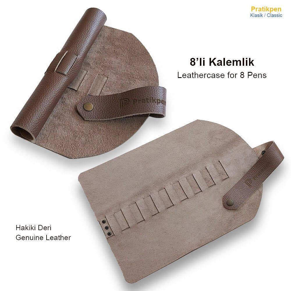 Pratikpen Leather Pen Holder 8 Pieces