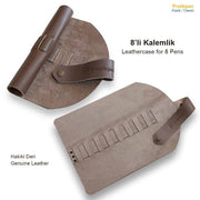 Pratikpen Leather Pen Holder 8 Pieces