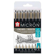 Sakura Pıgma Mıcron Siyah Set 7+1'Li