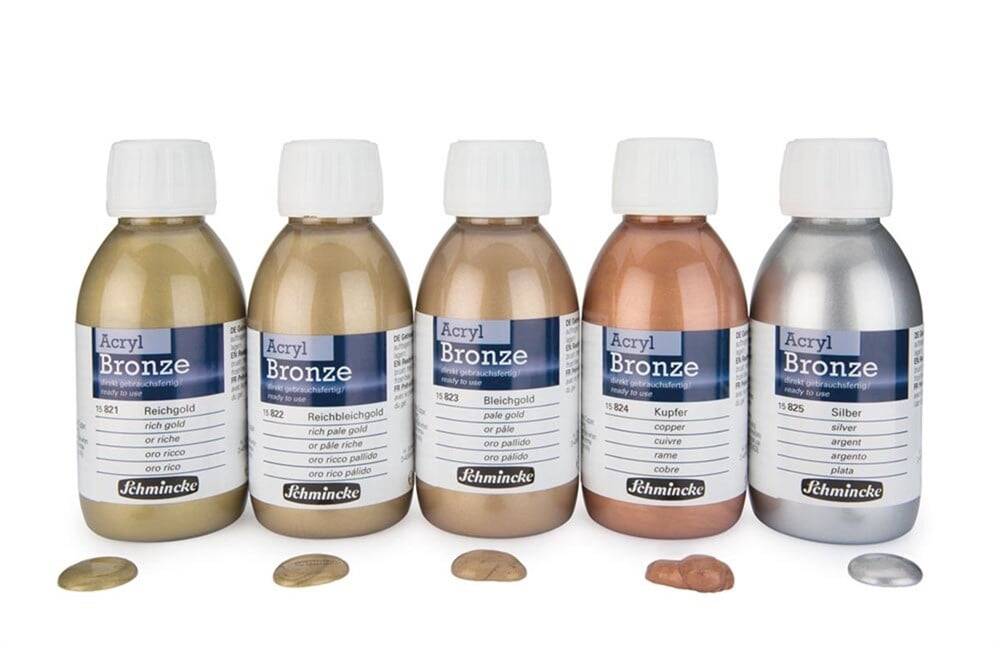 Schmincke Acrylic Bronze Metal Akrilik Boya 150 ml 821 Rich Gold