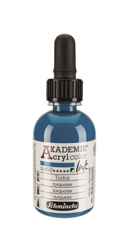 Schmincke Akademie Akrilik Mürekkep 50 ml 450 Turquoise