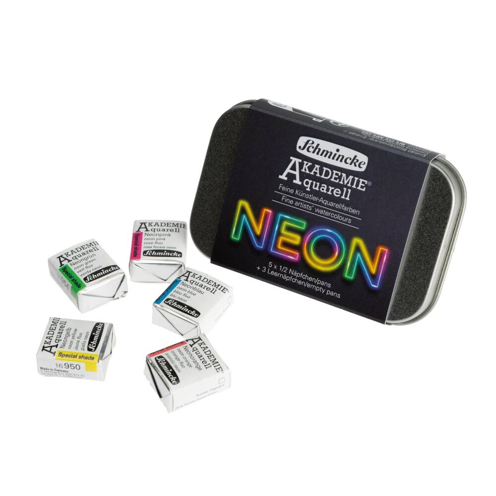 Schmincke Akademie Aquarell 5 Renk Neon Renkler