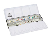 Schmincke Akademie Aquarell Metal Kutu Sulu Boya Seti 18 x Yarım Tablet 75772