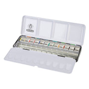 Schmincke Akademie Aquarell Özel Desen Metal Kutu Sulu Boya Seti 12 X Yarım Tablet