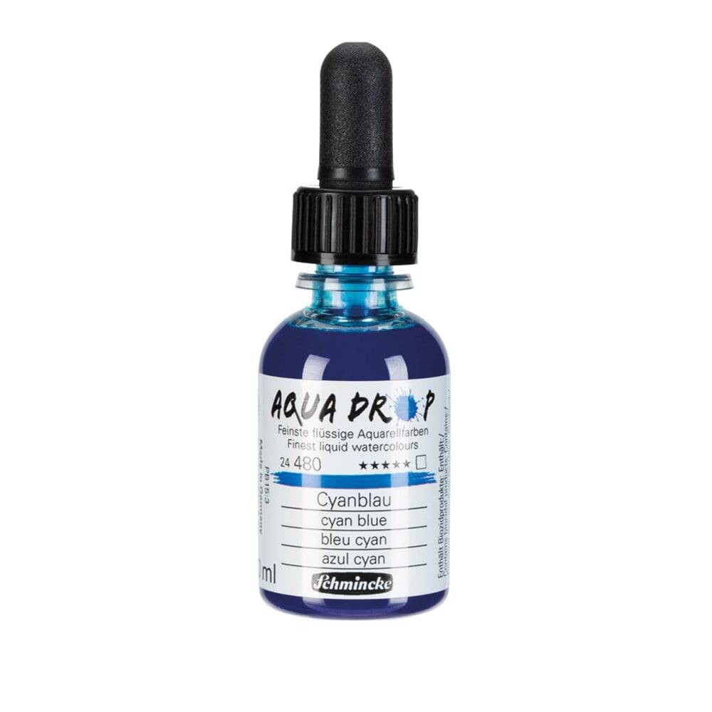 Schmincke Aqua Drop Sıvı Suluboya Cyan Blue 30 ml