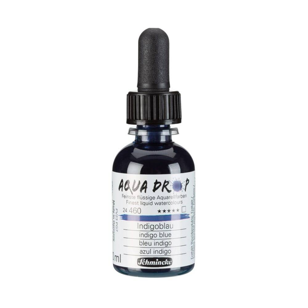 Schmincke Aqua Drop Sıvı Suluboya İndigo Blue 30 ml