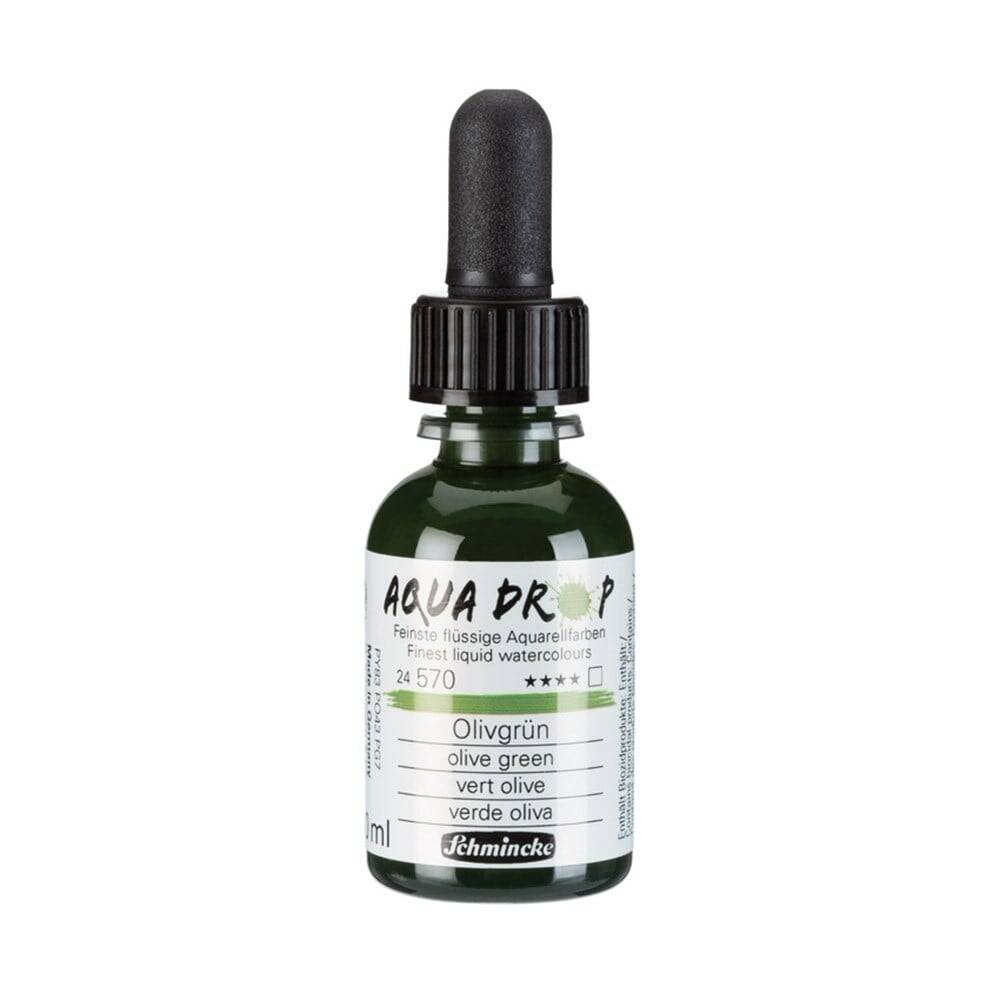 Schmincke Aqua Drop Sıvı Suluboya Olive Green 30 ml