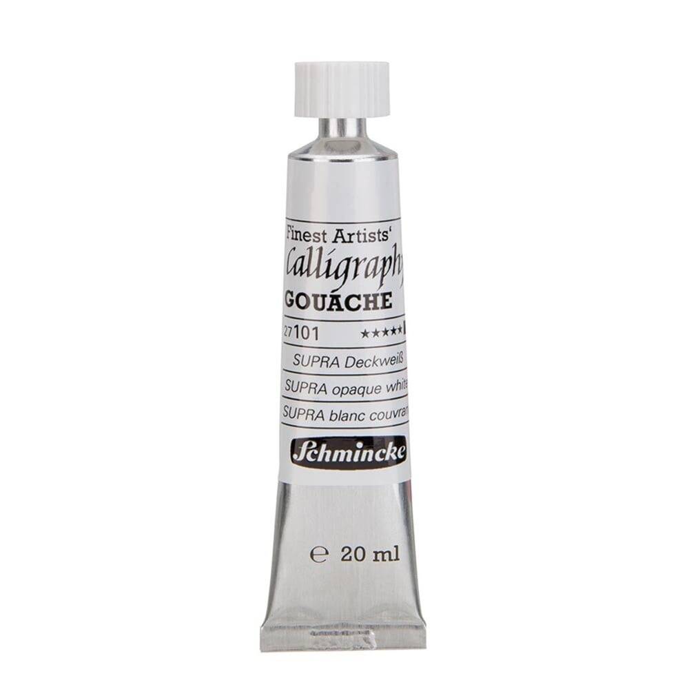 Schmincke Calligraphy Gouache Artist Guaj Boya 20 ml Tüp 101 Supra Opaque White