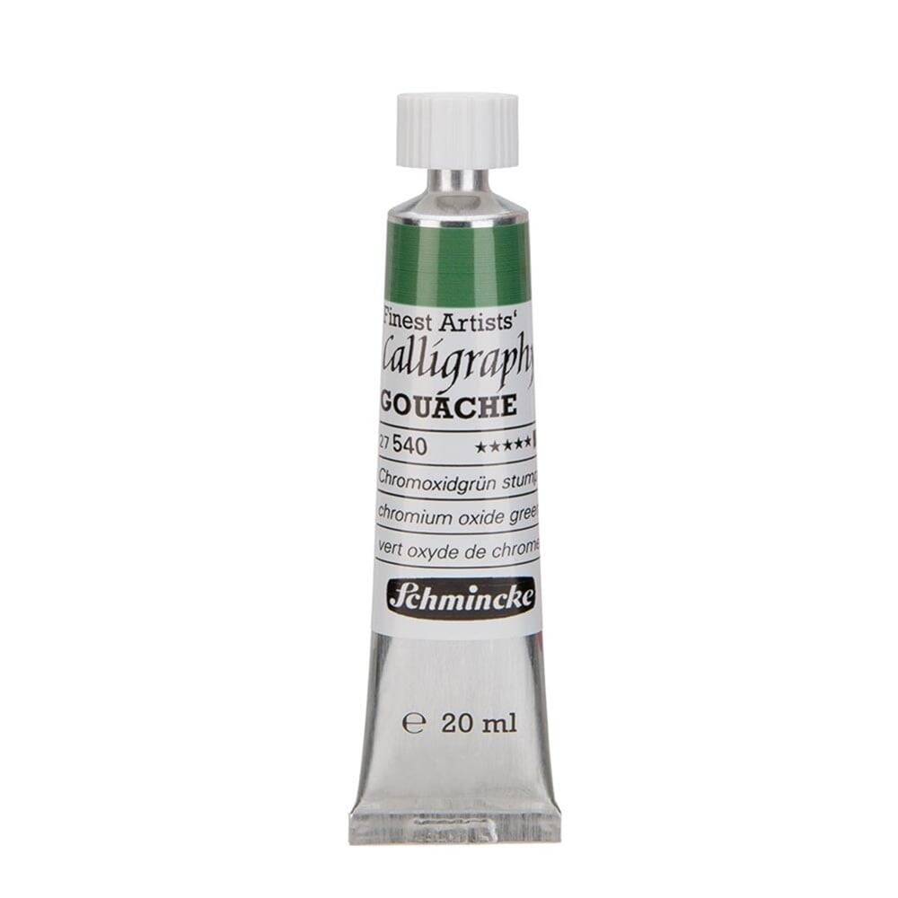 Schmincke Calligraphy Gouache Artist Guaj Boya 20 ml Tüp 540 Chromium Oxide Green