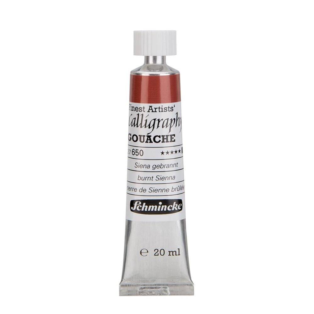 Schmincke Calligraphy Gouache Artist Guaj Boya 20 ml Tüp 650 Burnt Sienna