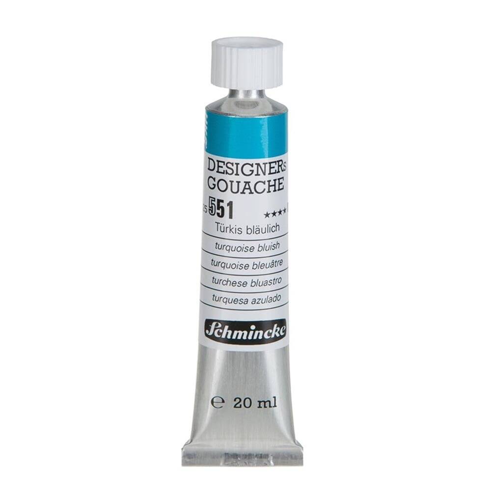 Schmincke Hks Designers Gouache Guaj Boya 20 ml Tüp 551 Turquoise Bluish