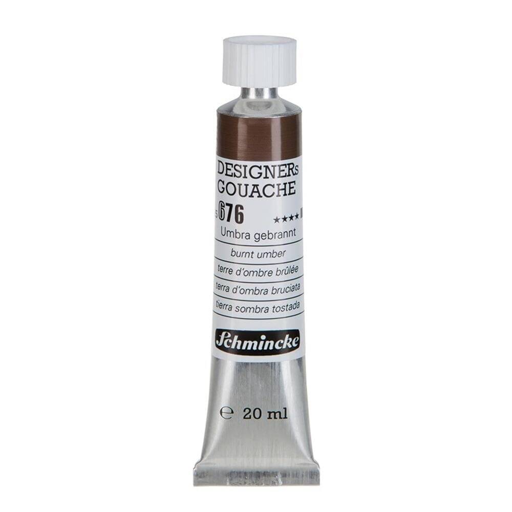 Schmincke Hks Designers Gouache Guaj Boya 20 ml Tüp 676 Burnt Umber