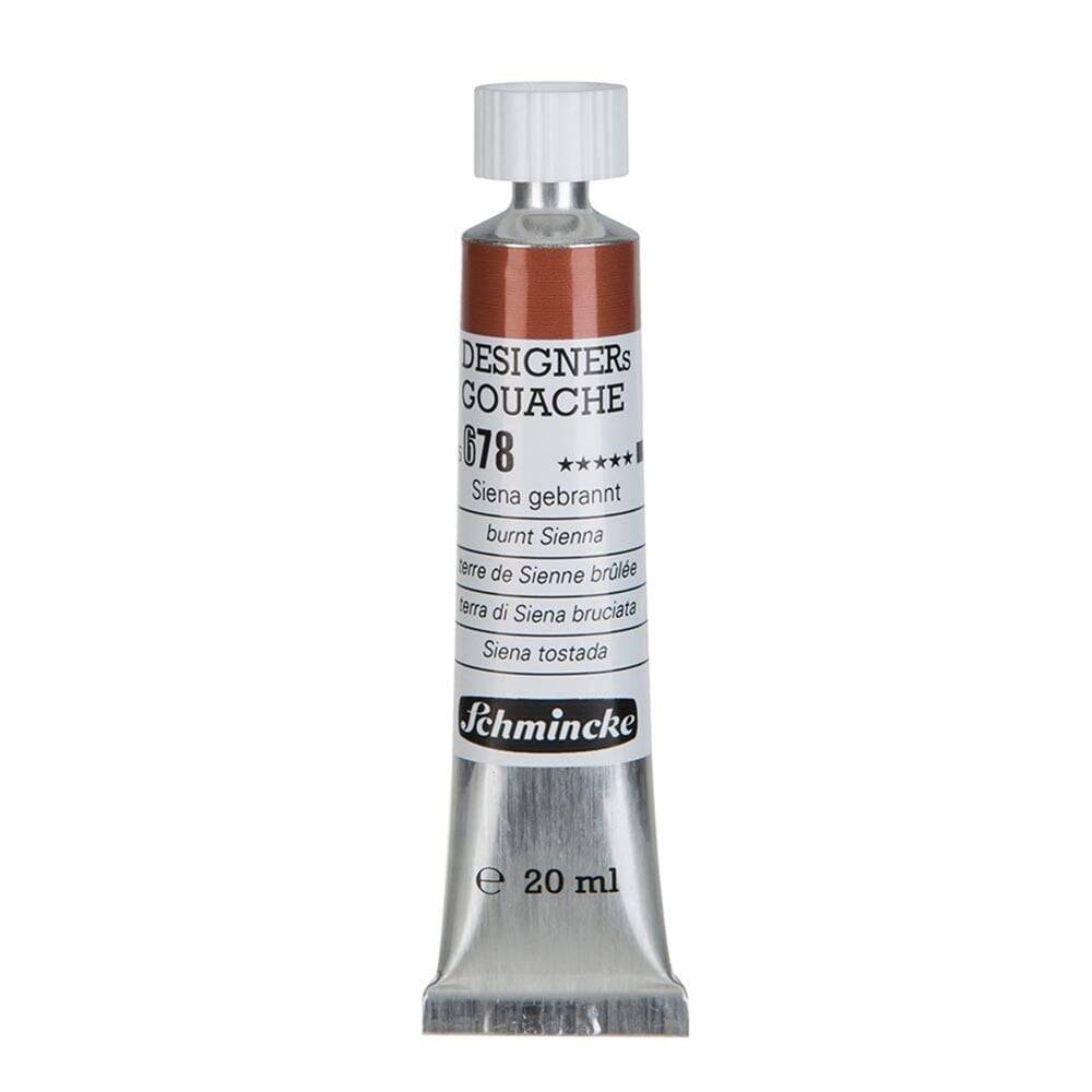 Schmincke Hks Designers Gouache Guaj Boya 20 ml Tüp 678 Burnt Sienna
