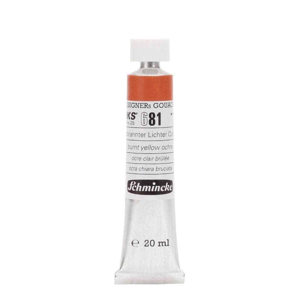 Schmincke Hks Designers Gouache Guaj Boya 20 ml Tüp 681 Burnt Yellow Ochre