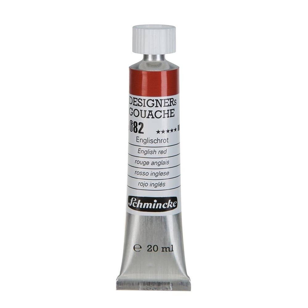 Schmincke Hks Designers Gouache Guaj Boya 20 ml Tüp 682 English Red