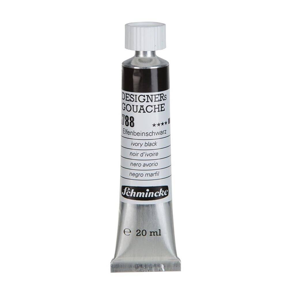 Schmincke Hks Designers Gouache Guaj Boya 20 ml Tüp 788 Ivory Black