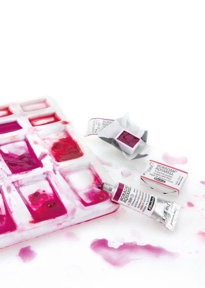 Schmincke Horadam Aquarell Ahşap Kutu Artist Sulu Boya Seti 140 Renk Yarım Tablet