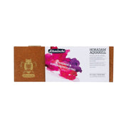 Schmincke Horadam Aquarell Ahşap Kutu Artist Sulu Boya Seti Standart ve Super Granulation 12 x Yarım Tablet 74884