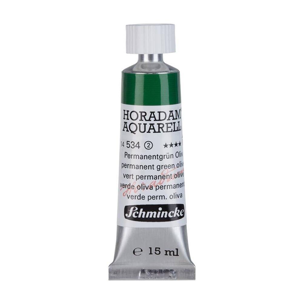 Schmincke Horadam Aquarell Artist Sulu Boya 15 ml Tüp Seri 2 534 Permanent Green Olive