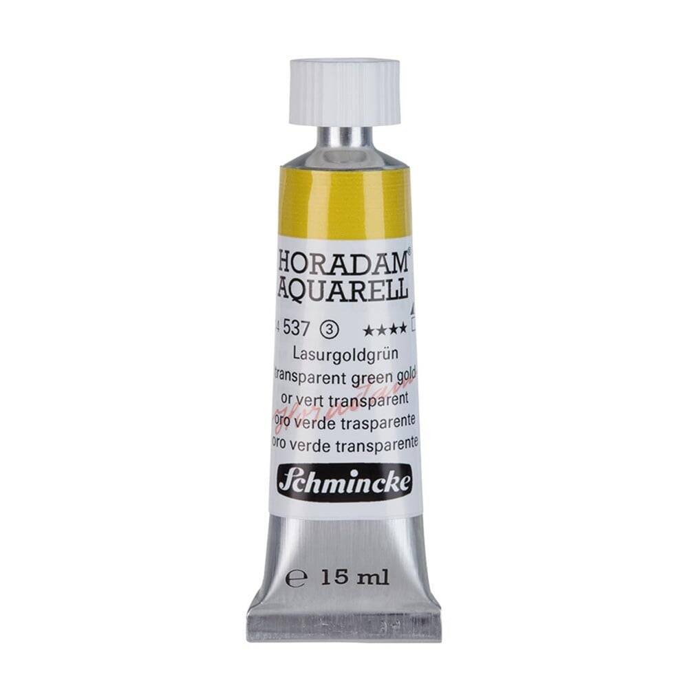 Schmincke Horadam Aquarell Artist Sulu Boya 15 ml Tüp Seri 3 537 Transparent Green Gold