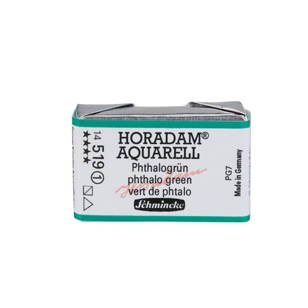 Schmincke Horadam Aquarell Artist Sulu Boya Tam Tablet Seri 1 519 Phthalo Green