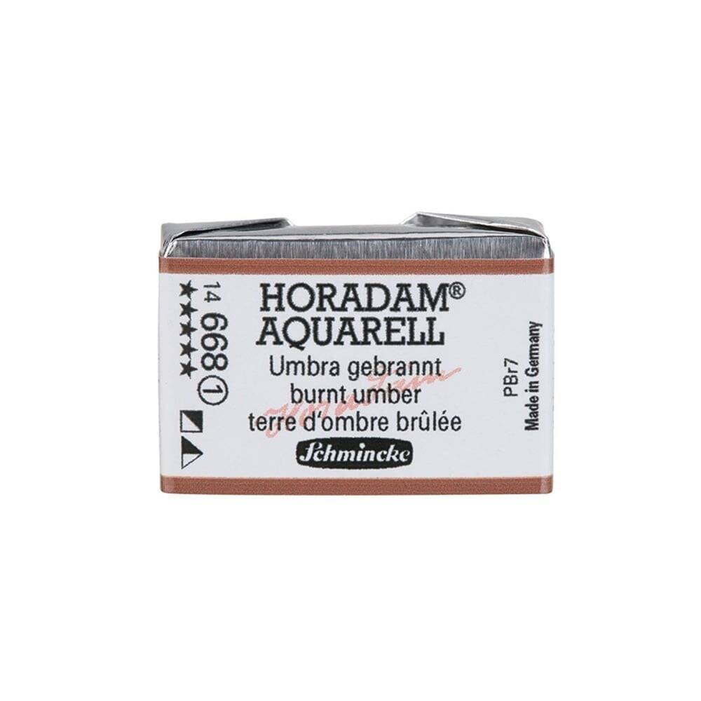 Schmincke Horadam Aquarell Artist Sulu Boya Tam Tablet Seri 1 668 Burnt Umber